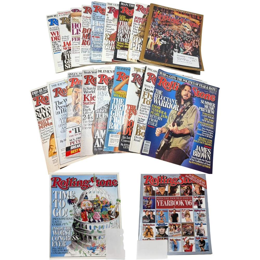 Rolling Stone Magazine Lot 20 Issues 2006 Depp Ledger Dylan Zeppelin Snoop